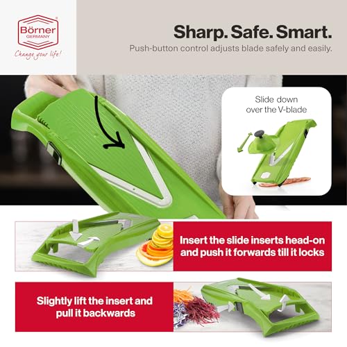 Borner V Power Vegetable Mandoline Slicer (Green)