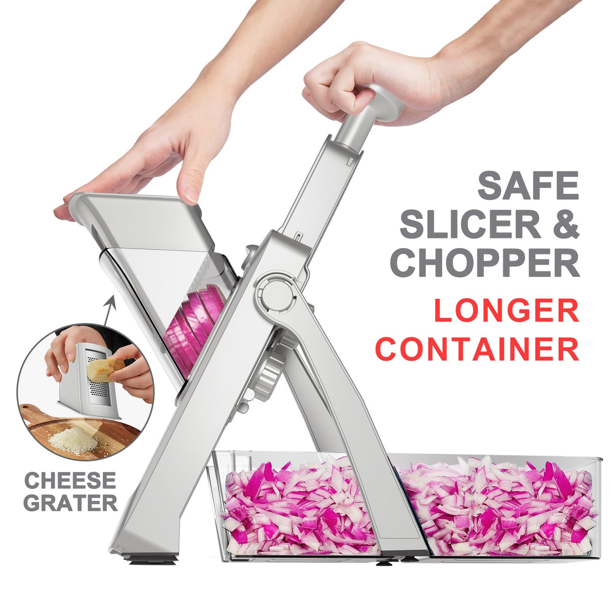 Safe Mandoline Slicer (S4 Gray)