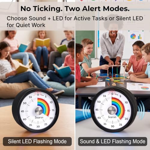 Magnetic Visual Classroom Timer (Black)