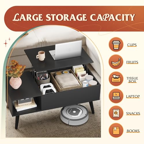 Lift Top Coffee Table with Hidden Storage