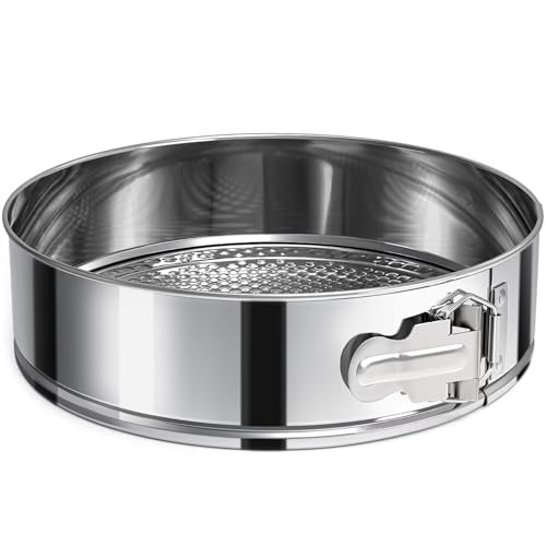 Springform Pan 304 Stainless Steel Nonstick Springform Cake Pan with Removable Bottom