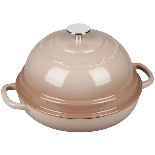 Enameled Cast Iron Dutch Oven Pot with Lid (Mocha)