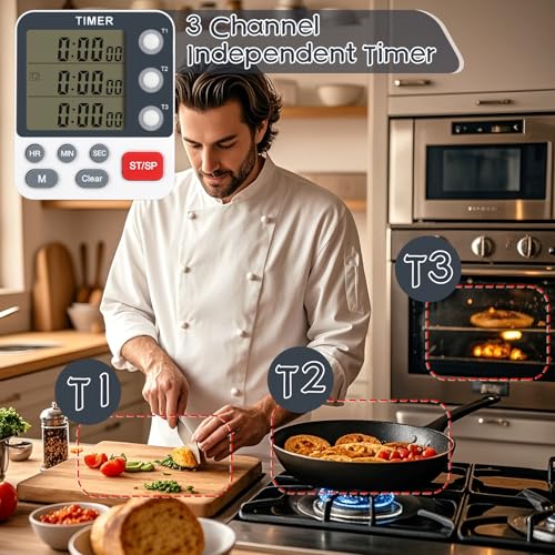 2Pcs Digital Dual Kitchen Timer