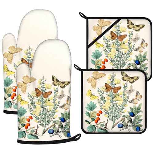 Oven Mitts and Pot Holders Sets 4Pcs