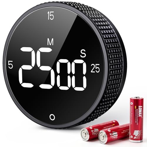 Digital Magnetic Kitchen Timer for Cooking (Black)