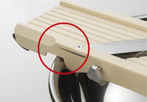 Mandoline Slicer with 4 Blades (Classic Slicer, Beige)