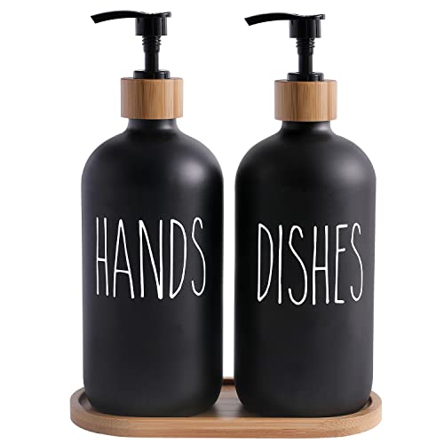 Glass Soap Dispenser Set