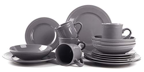 HomeVSS Piece Pearl Dots Stoneware Dinnerware Set