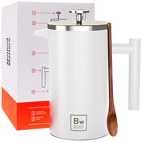 French Press Coffee Maker Stainless Steel with Built