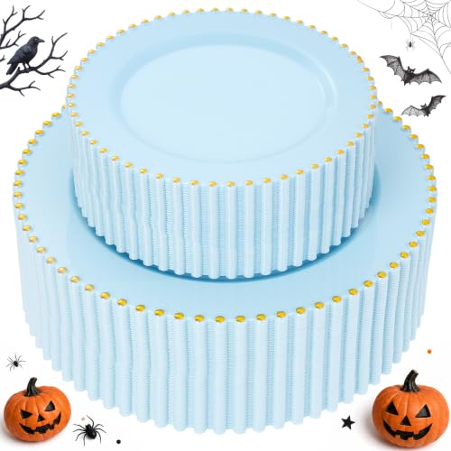 LM Plastic Plates with Gold Beads
