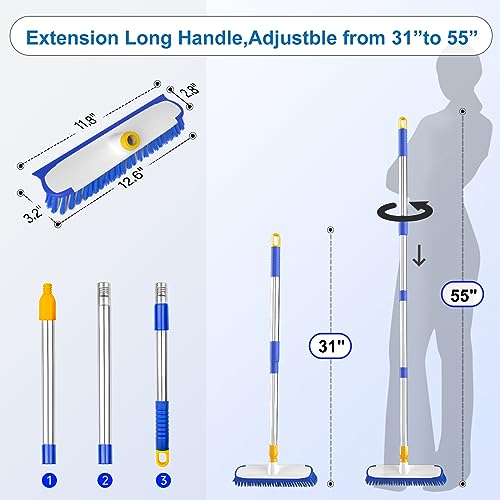 Floor Scrub Brush with Long Handle