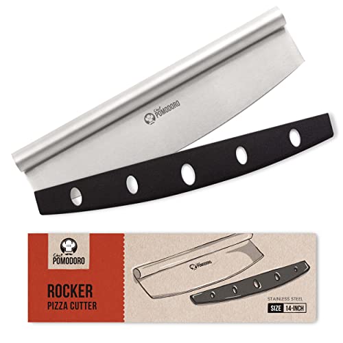 Pizza Cutter Rocker Knife with Protective Cover