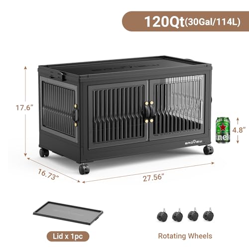 Large Stackable Storage Bins with Lids Foldable Boxes