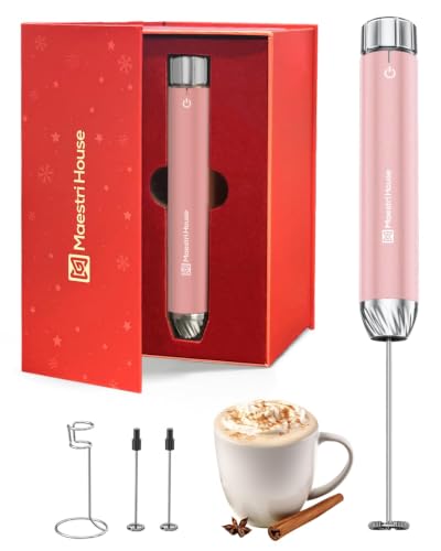 Rechargeable Milk Frother with Stepless Speed Control