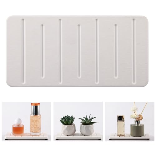 2PCS Water Absorbing Stone Tray for Cosmetics & Hand Soap & Houseplants