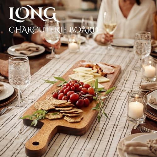 6 Pcs Cutting Boards with Handle (16.1"L x 4.7"W / Acacia)