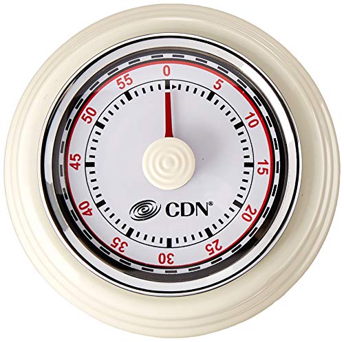 Compact 60 Min Mechanical Timer (White, 2" Dial)