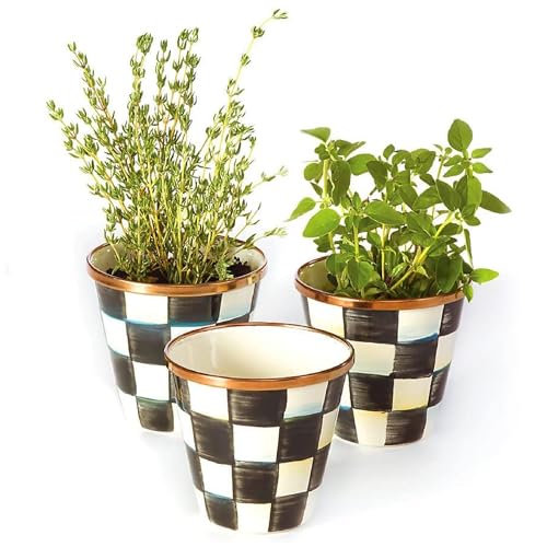 Enamel Herb Pots