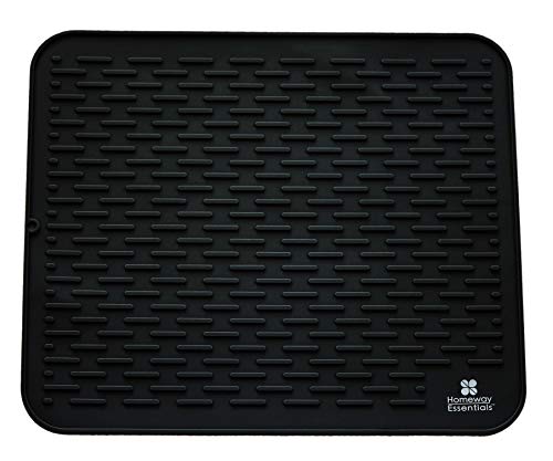 Silicone Dish Drying Mat (18" x 21" / Black)