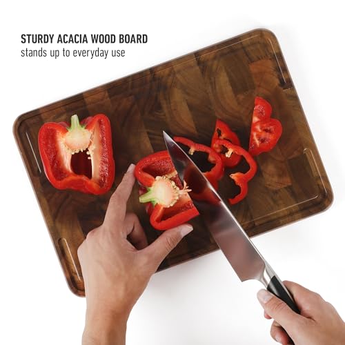 Edge Guard Cutting Board (Acacia Wood (13.6"x9.5"))