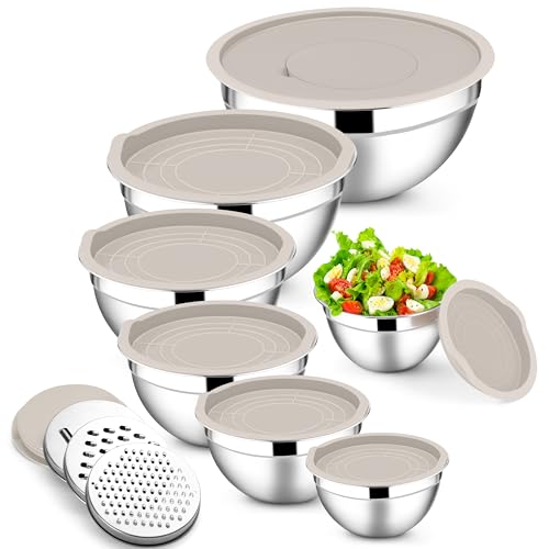 Stainless Steel Mixing Bowls with Lids