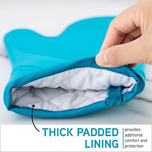 Silicone Oven Mitts (Teal / Mitt Set)