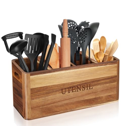 Kitchen Utensil Holder with 4 Compartments
