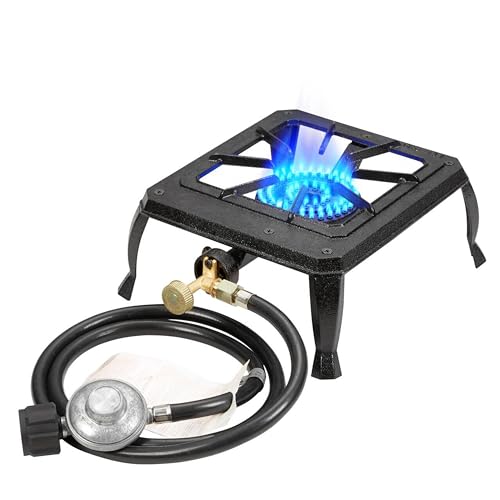 Single burner cast iron flame camping stove