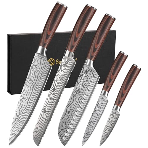 Kithcen Knife Set Chef Knife Set with Pakkawood Handle