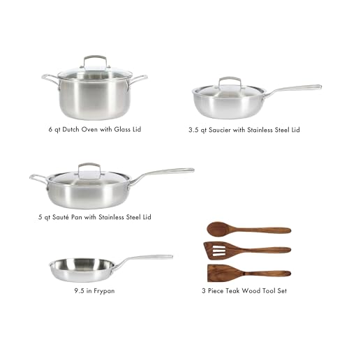 10 Piece Professional Tri (6 Quarts / Stainless Steel)