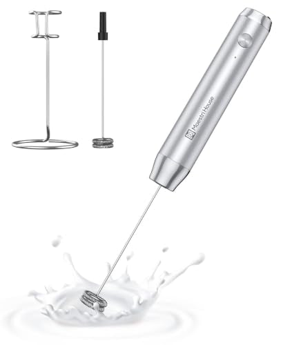 Rechargeable Milk Frother with Stand