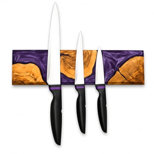 15.7 Inch Magnetic Knife Holder for Wall (Purple / 15.7in)