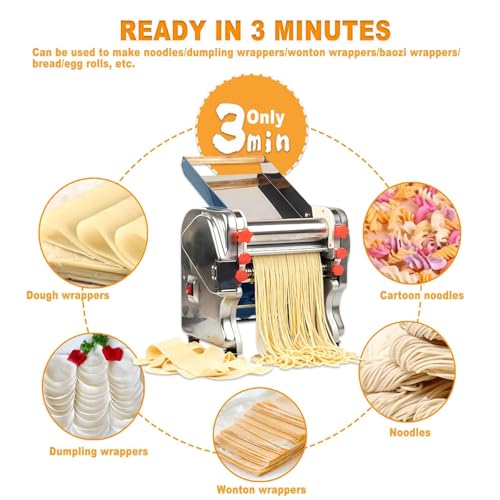 Electric Pasta Maker Automatic Noodle Machine with Adjustable 0.1