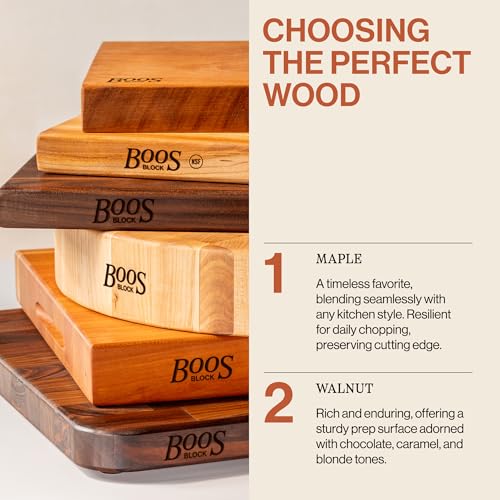 Block BBQBD Reversible Maple Wood Edge Grain BBQ Cutting Board with Juice Groove