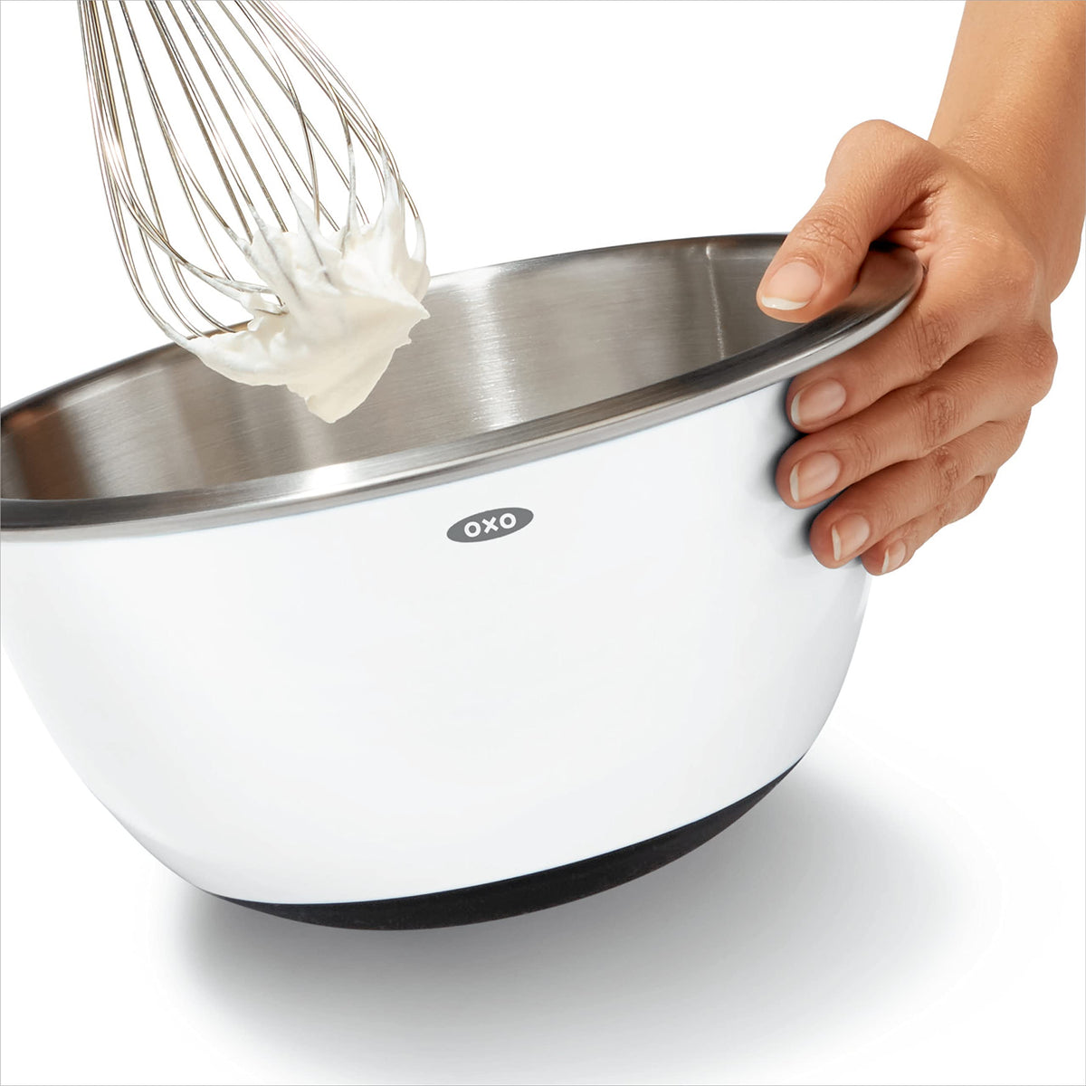 Good Grips Mixing Bowl Set (White / 3-Piece / Stainless Steel Mixing Bowls)
