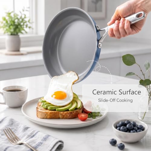 Ceramic Nonstick Cookware Set with Lids
