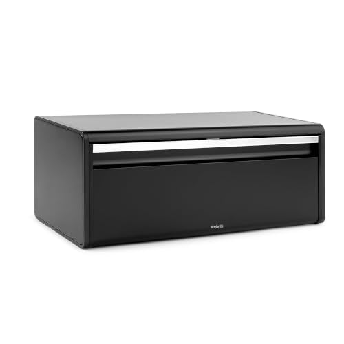 Rectangular Fall Front Bread Box (Matt Black)