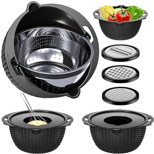 4 1 Colander with Spoons Bowl Set FT01
