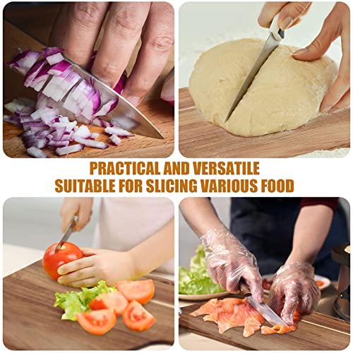 12 Packs Wooden Cutting Board Set with Handles Large Kitchen Serving Plain Chopping Board Bulk Gifts for Mom for Vegetables Meat Pizza Cheese Fruit Bread (17 x 13 Inch)