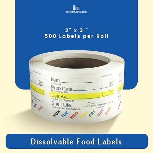 InStockLabels Dissolvable Food Rotation Labels
