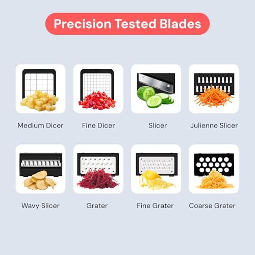Pro XL Vegetable Chopper & Mandoline Slicer (White / 11 in 1)