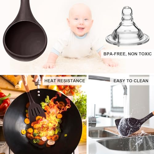 Silicone Cooking Kitchen Utensils Set