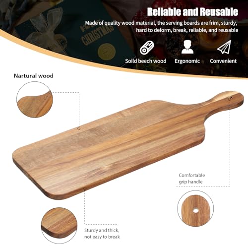 12 Pcs 17 x 6 Inch Acacia Wood Cutting Board with Handle (17"L x 6"W)