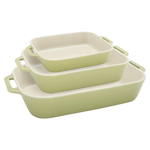 Ceramic 3 pc Rectangular Baking Dish Set