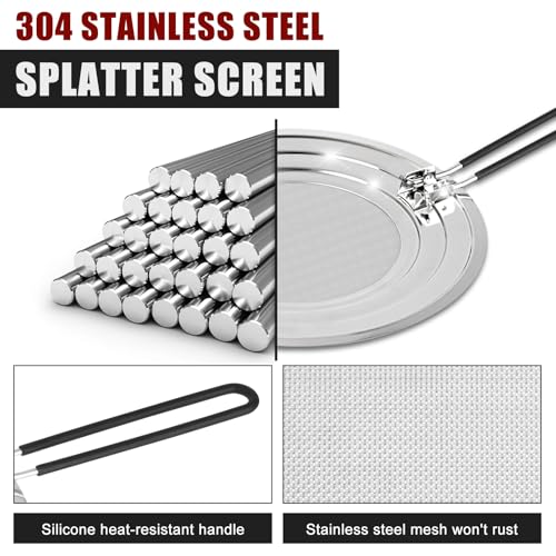 Silicone Splatter Screen for Frying Pan 13”