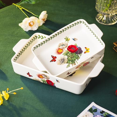 ONCCI In Glaze Ceramic Baking Dish Set of 2