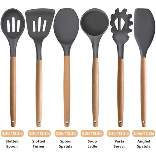 Kitchen Cooking Utensils Set (Standard 6-Piece Set / Gray)