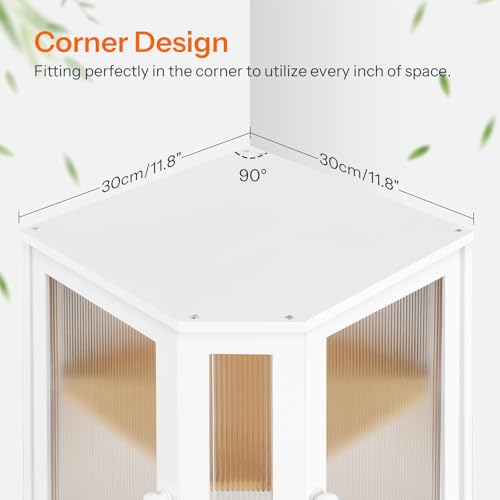 Bread Box Bamboo Bread Box for Kitchen Countertop (White)
