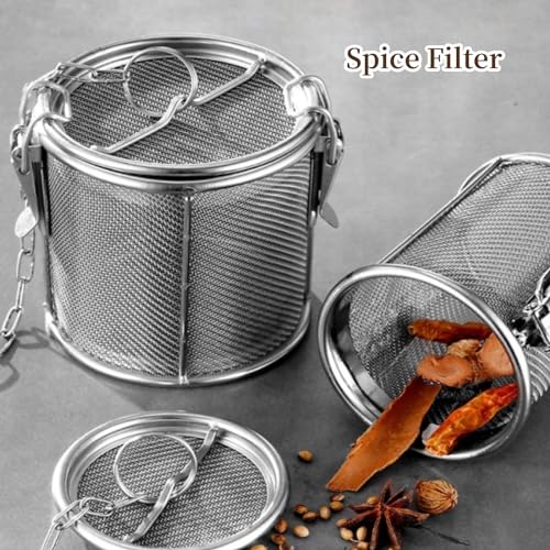 Spice Seasoning Strainer Stainless Steel Tea Strainer Soup Seasonings Seperation Basket Spice Filter