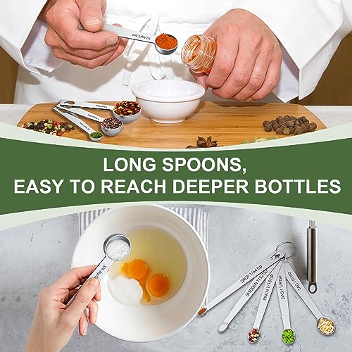 Measuring Cups and Spoons Set (Round Spoons)
